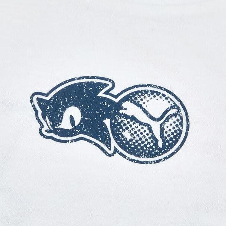 Puma X Sonic Relaxed Fun Print Casual Loose Short Sleeve T-Shirt Men Tops 632406-02