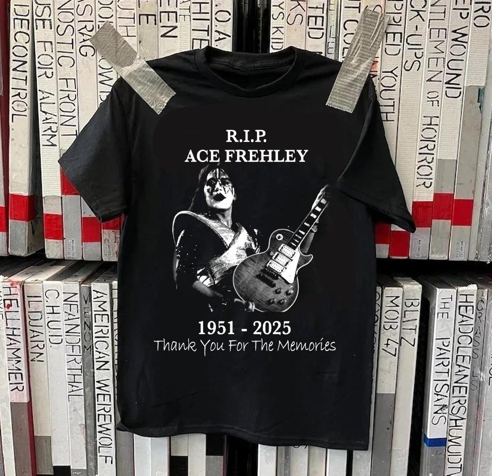 R.I.P 1951 2025 Ace Frehley Cotton Unisex All Size T-Shirt 23D1074 XXXXL