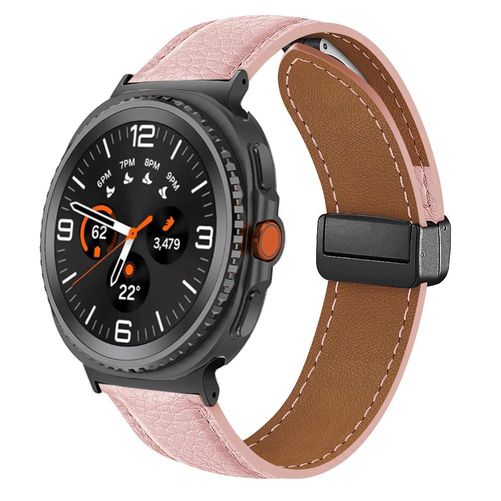 Leather for Samsung Galaxy Watch 8 44mm 40mm 8 Classic 46mm Band Smartwatch Accessory for Galaxy Ultra 47mm 2025 Magnetic Strap