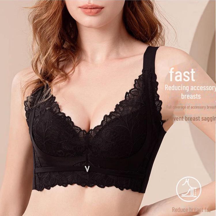 "New Style Red Underwear: Wireless Bra with Side Support and Medium Thick Cups"