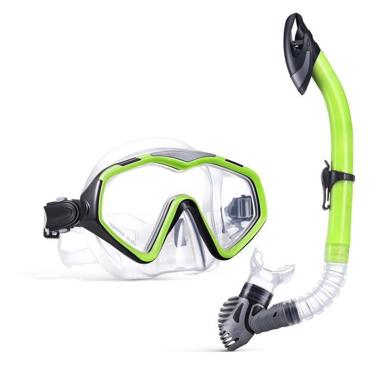 OLOEY Two-Piece Large Frame Diving Mask & Snorkel Set