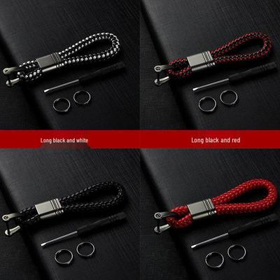 PU Woven Rope Car Keychain with Marden Buckle - Business Gift