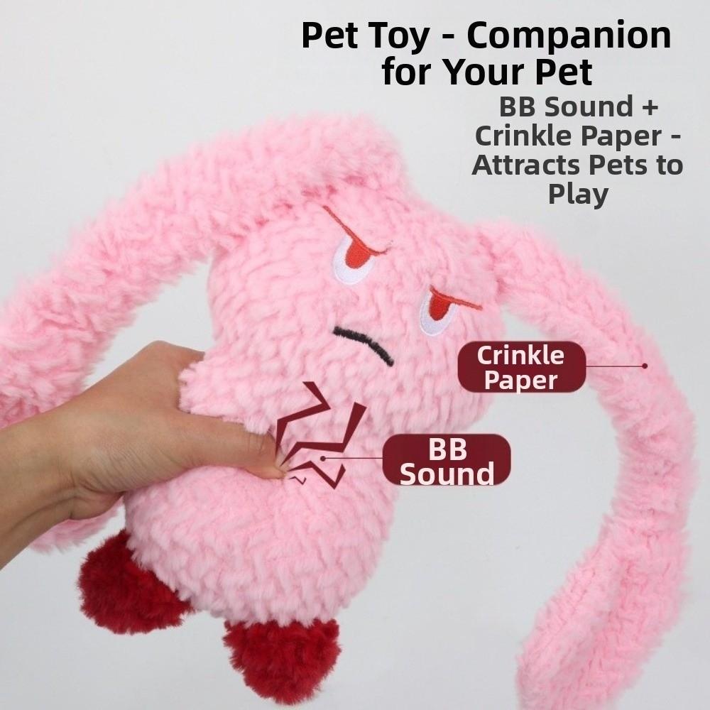 Long Eared Rabbits Pet Plush Toys Bite-Resistant Squeaky Dog Toys Dog Chew Toys  Interactive Play