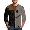 Men's Halloween Printed  Collar Three-Quarter Sleeve