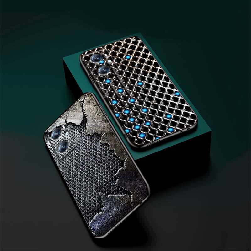 Creative metal style pattern For OPPO Reno 5 6 7 A96 A40 A58 Realme GT A74 A78 Neo2 A74 A78 Find X5 X3 X7 X8 Black Phone Case