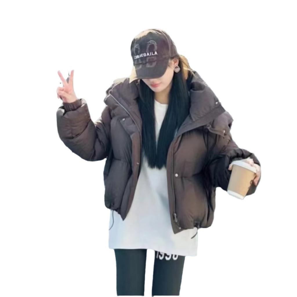 Short down jacket women's winter new fashion puffs small design bread jacket white duck down jacket