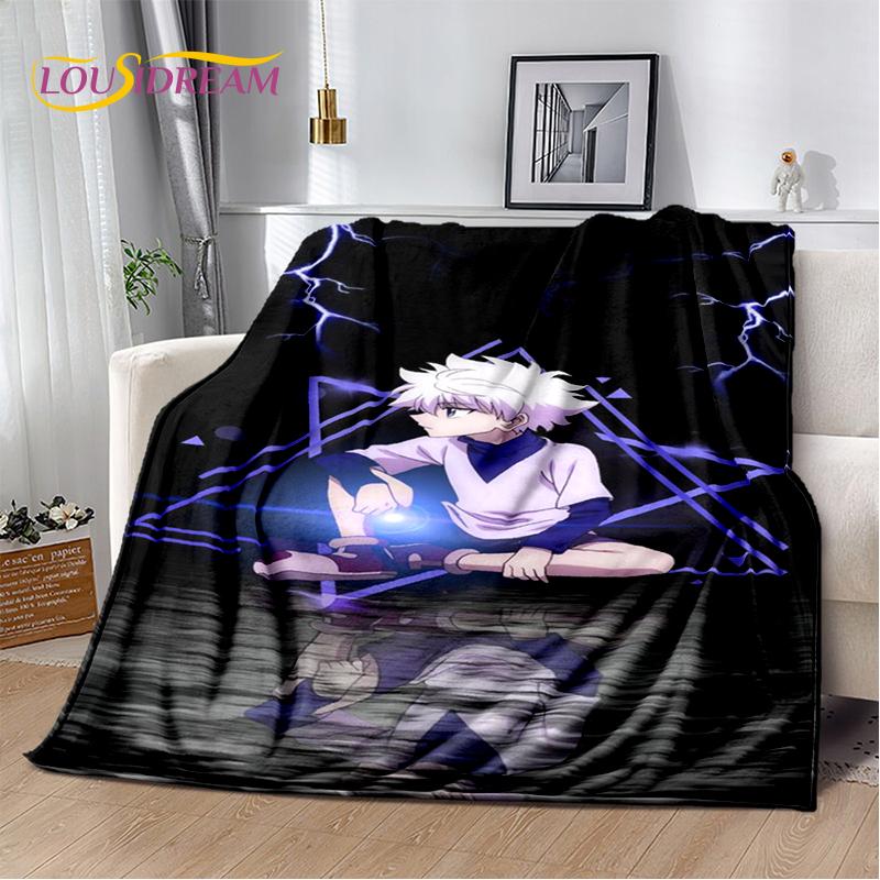 HxH Anime Hunter×Hunter Cartoon Soft Flannel Blanket for Beds Bedroom Sofa Picnic,Throw Blanket for Cover Outdoor Leisure Nap