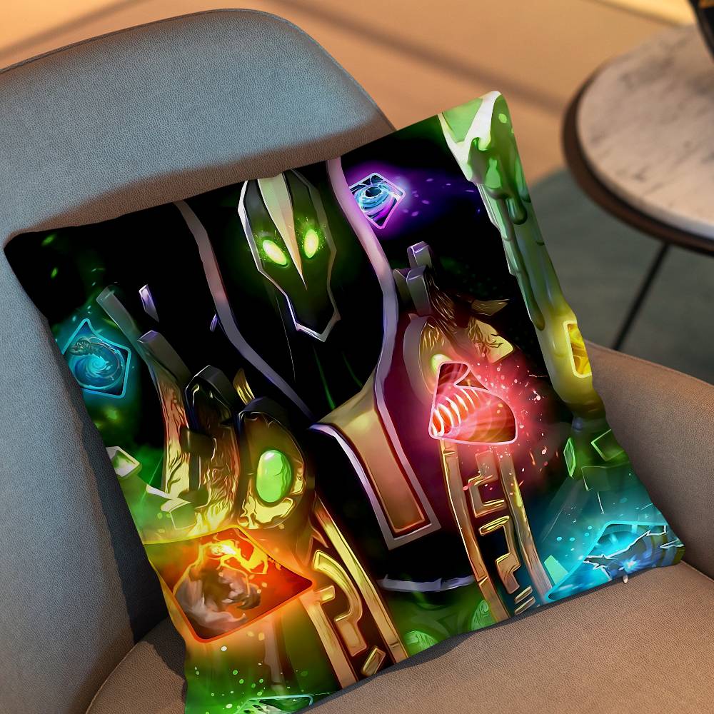 Game Dota 2 Rubick Pillow Case Square Double-Sided Printing Short Plush Sofa Cushion Cover Bedroom Bedside Pillow