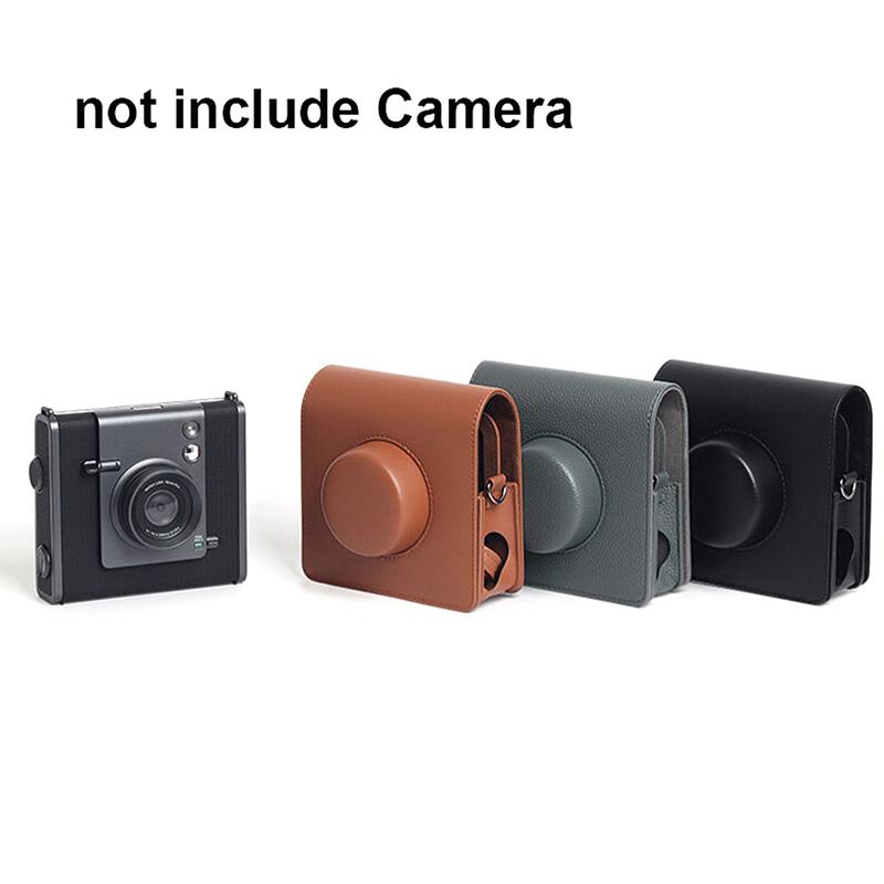 For Instax Wide Evo Camera Retro Camera Bag Protective Case Pu Leather Cover With Shoulder Strap Storage Protective Bag