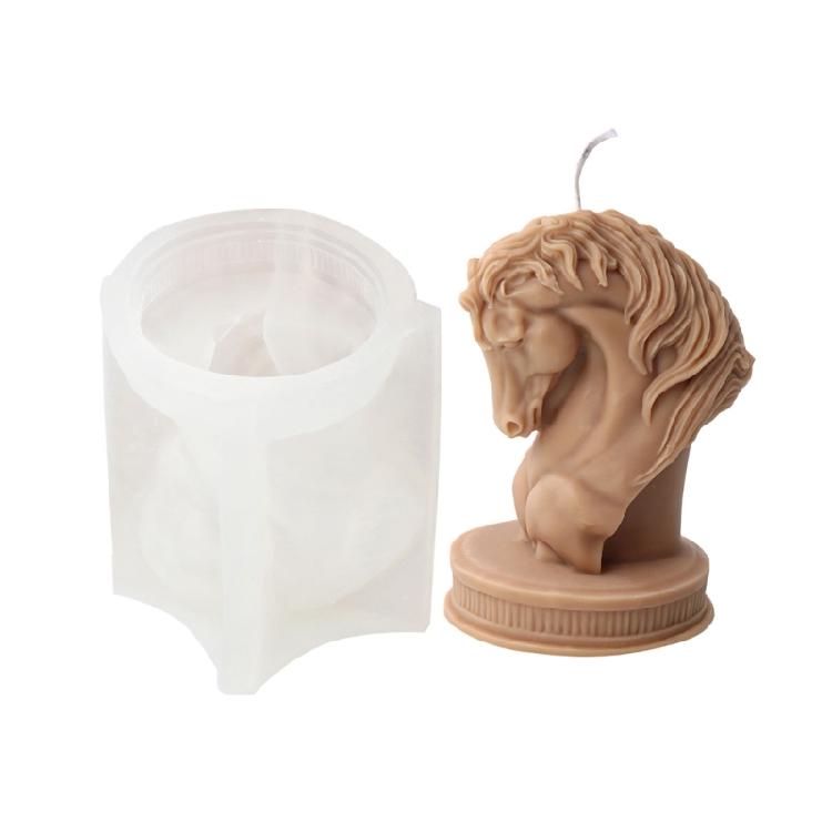 Unique Design Horse Candle Mold - High-Quality Silicone Mould Cake Baking Mold 1