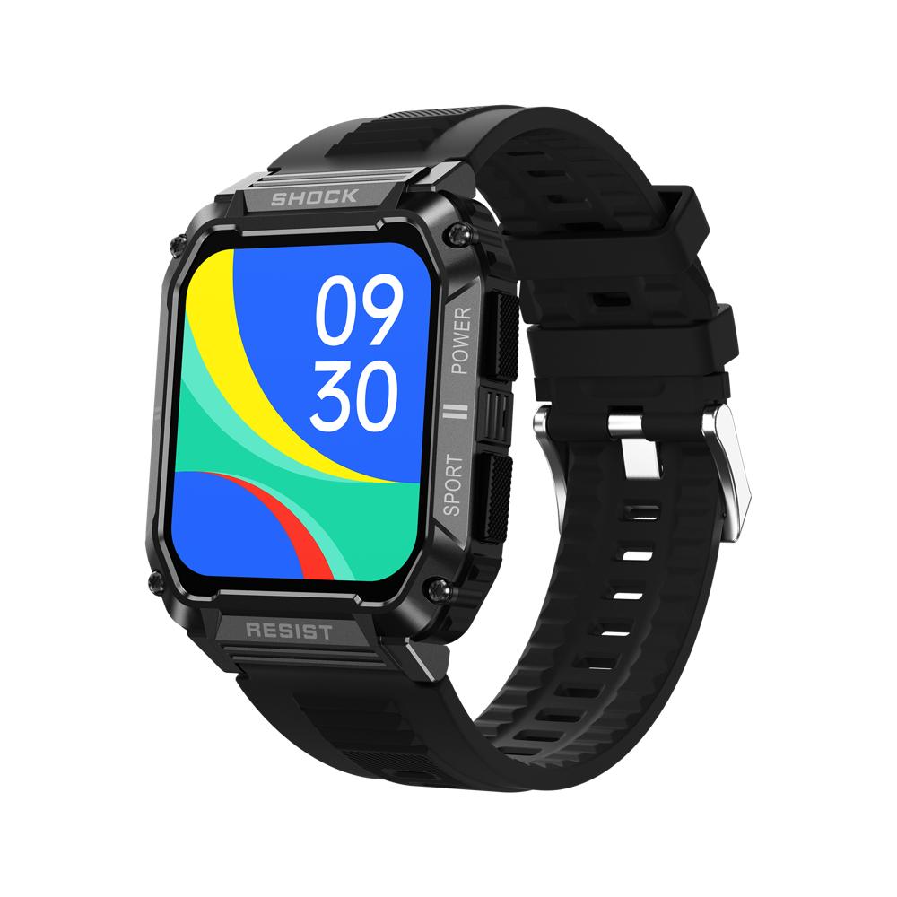 

1,95-дюймовые спортивные мужские умные часы для активного отдыха с мониторингом сердечного ритма и здоровья, браслет с функцией Bluetooth, водонепроницаемые музыкальные умные часы