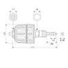 ANEX AKL-190E Drill Chuck, Keyless, Interchangeable Bits, Rubber Grip, 1-10mm