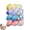 12 st Flerfärgade Plast Påskägg DIY Äggmålningsleksak för för Hem Barnaktiviteter Påskfesttillbehör