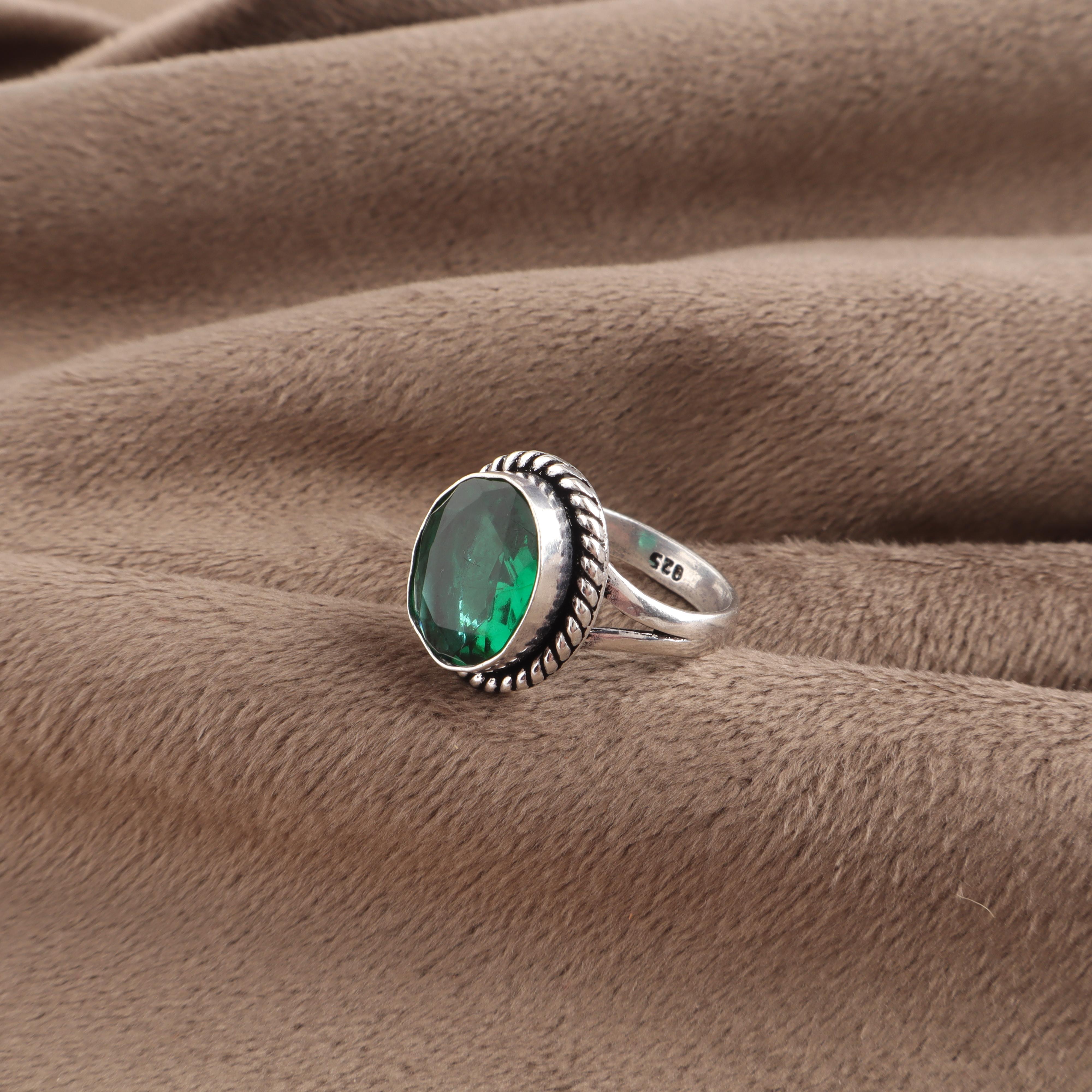 

Chrome Diopside Gemstone 925 Sterling Silver Jewelry Handcrafted Pretty Ring Birthday Gift RR-84-7 4