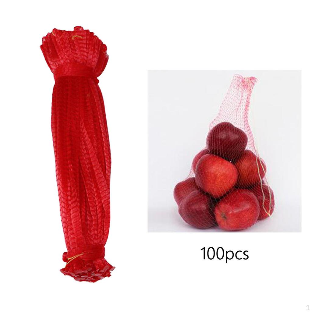 100 Pieces Hanging Watermelon Net Bags Fruit Mesh Protection Cucumbers Growing Storage with