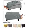 Jacquard Ottoman Stool Cover Stretch Footrest Dust Slipcover For Living Room Plush Non -Slip Chairs Protector L Xl Size Home Use Decor