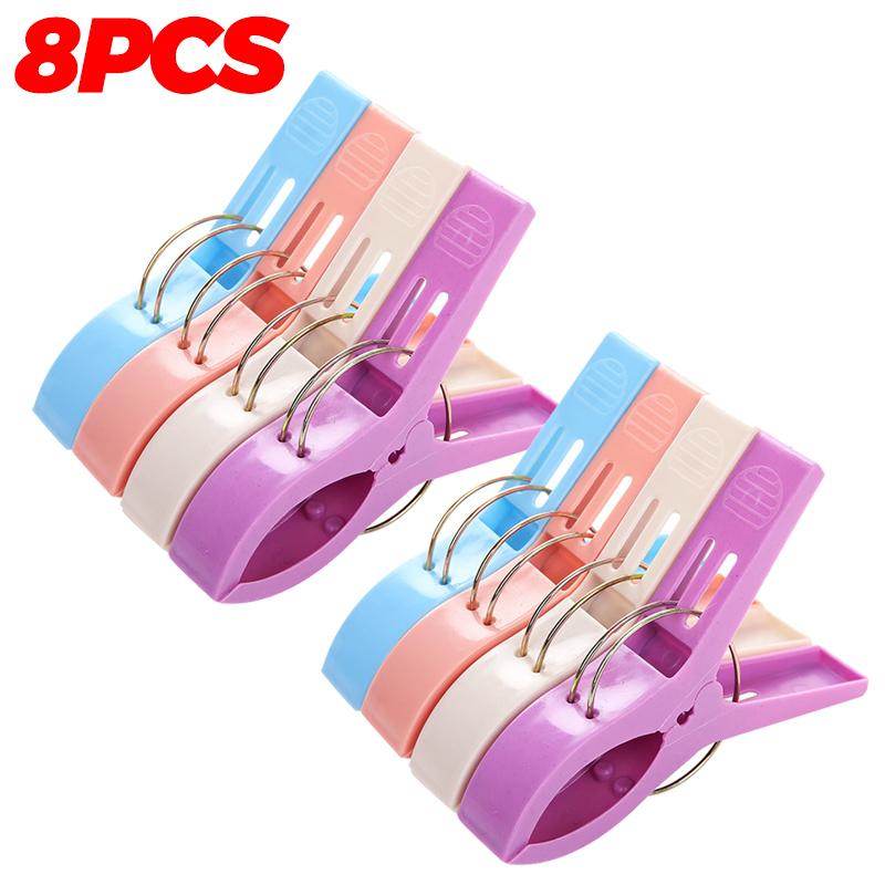 4/20pcs Large Beach Towel Clips Heavy Duty Clothes Pins For Pool Chairs Beach Loungers Windproof Drying Blankets Quilt Laundry