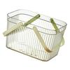 Bath Organizer Basket Stylish Clear Stripe Large Capacity Shower Storage Organizer with Handle for