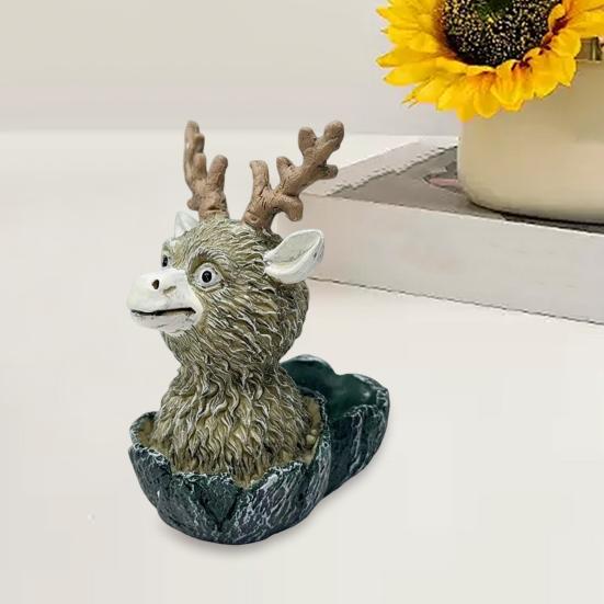 Yousheng Hirsch Blumentopf Wasserdicht Rostfrei Harz Blumentopf Cartoon Design Pflanztopf Innen Außen Kleine Pflanzen Deko