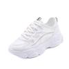 Fashion Spring Summer Breathable Casual Sports Shoes Women's Flat Sole Thick Sole INS Trendy 2025 New Style Rubber Face Shoes From China