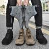 Men's High Top Genuine Leather Martin Boots - Warm Cotton Lined, Large Size, Korean Style, Perfect for Autumn & Winter