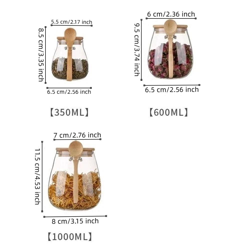Auslaufsichere Glas-Aufbewahrungsgläser Weithals-Lebensmittelaufbewahrungsbehälter Glasbehälter Glasdose Büro