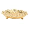 Retro Embossed Turkish Serving Tray Gold Embossed Decorative Tray  For Home Bar