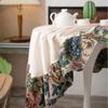 Round Solid Color Table Cloth American Jacquard Splicing Dust-proof Home Restaurant Decoration Hotel Retro Tassel Table Cloth