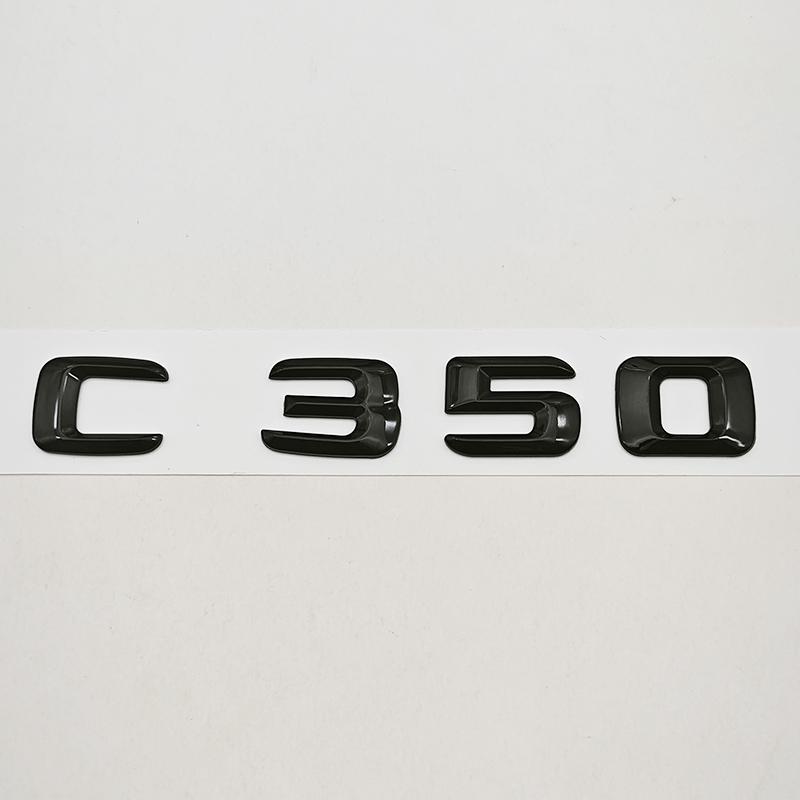 3D ABS Car Letters Logo C300 C350 4MATIC Rear Trunk Badge Sticker Decals For Mercedes Benz C Class C300 C350 W205 Tail Marking