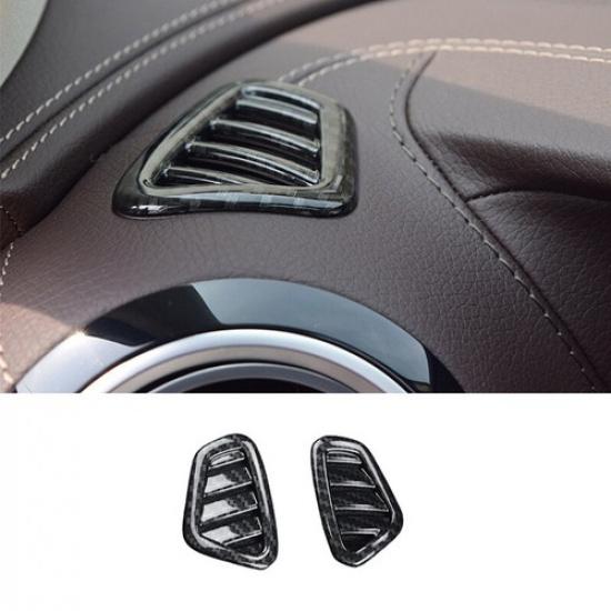 Carbon Fiber ABS Dashboard Side Vent Overlay Cover For Benz E-Class 2016-2021 2X