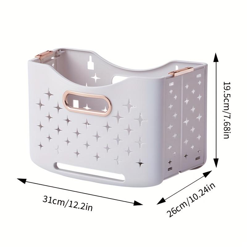 Складная корзина для хранения на колесиках - Вентилируемая конструкция Настенный монтаж Компактный органайзер Подходит для ванных комнат прачечных спален кладовых 1953126cm 1274₽