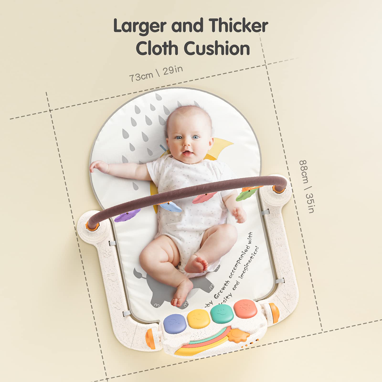 TUMAMA Kick and Play Piano Baby Gym — фото 6