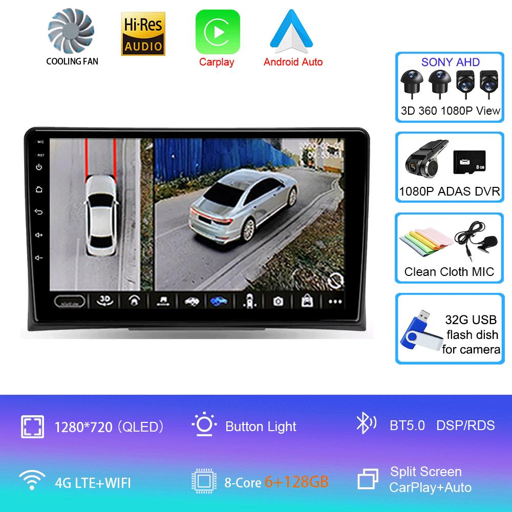 Radio auto Android 14 Pentru Volkswagen Multivan T5 2003 2004 -2015 Navigație Player Multimedia Stereo GPS WiFi+4G DSP Carplay+Auto