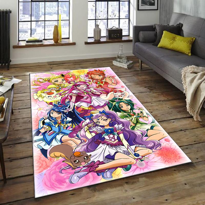 1pc Pretty Cure2 Design Area Rug - Non-Slip, Soft & Cozy Floor Mat for Living Room, Bedroom, Office - Indoor/Outdoor Decorative Carpet