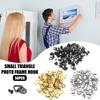 Triangle Picture Hooks Metal Wall Hanging Hardware for Photo Frames Art Display Mounting Kit 50pcs Home Decor Accessories