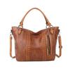High Capacity Shoulder Bags Women's Fashion European American Retro Rivet PU Leather Trend Versatile Lady Tote Bag Crossbody Bag
