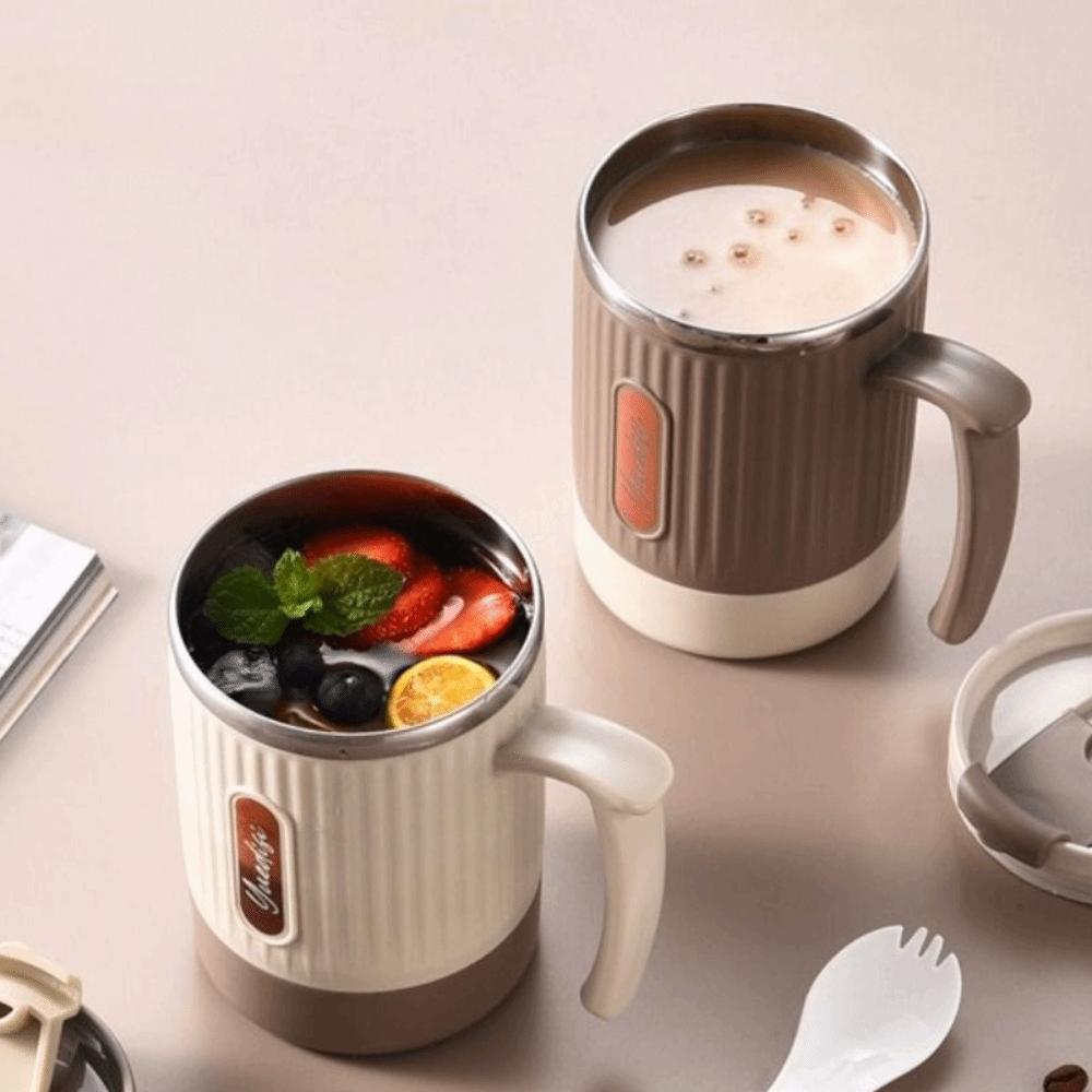 Seal Lid Spoon Coffee Mug Large Capacity Tea Drinking Cup Thermal Insulation Cup  Students Use