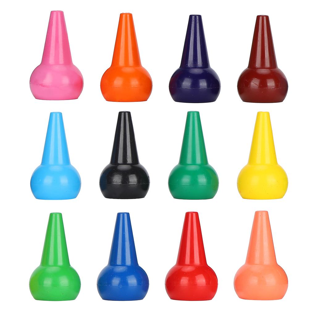 Fingerfarbe Buntstifte Paraffin 12 Farben 3D PalmGrip Ungiftig Stapelbar Sticks für Kinder