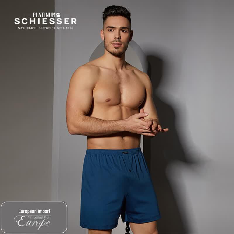 Schon Men's Pure Cotton Black Label Lounge Shorts