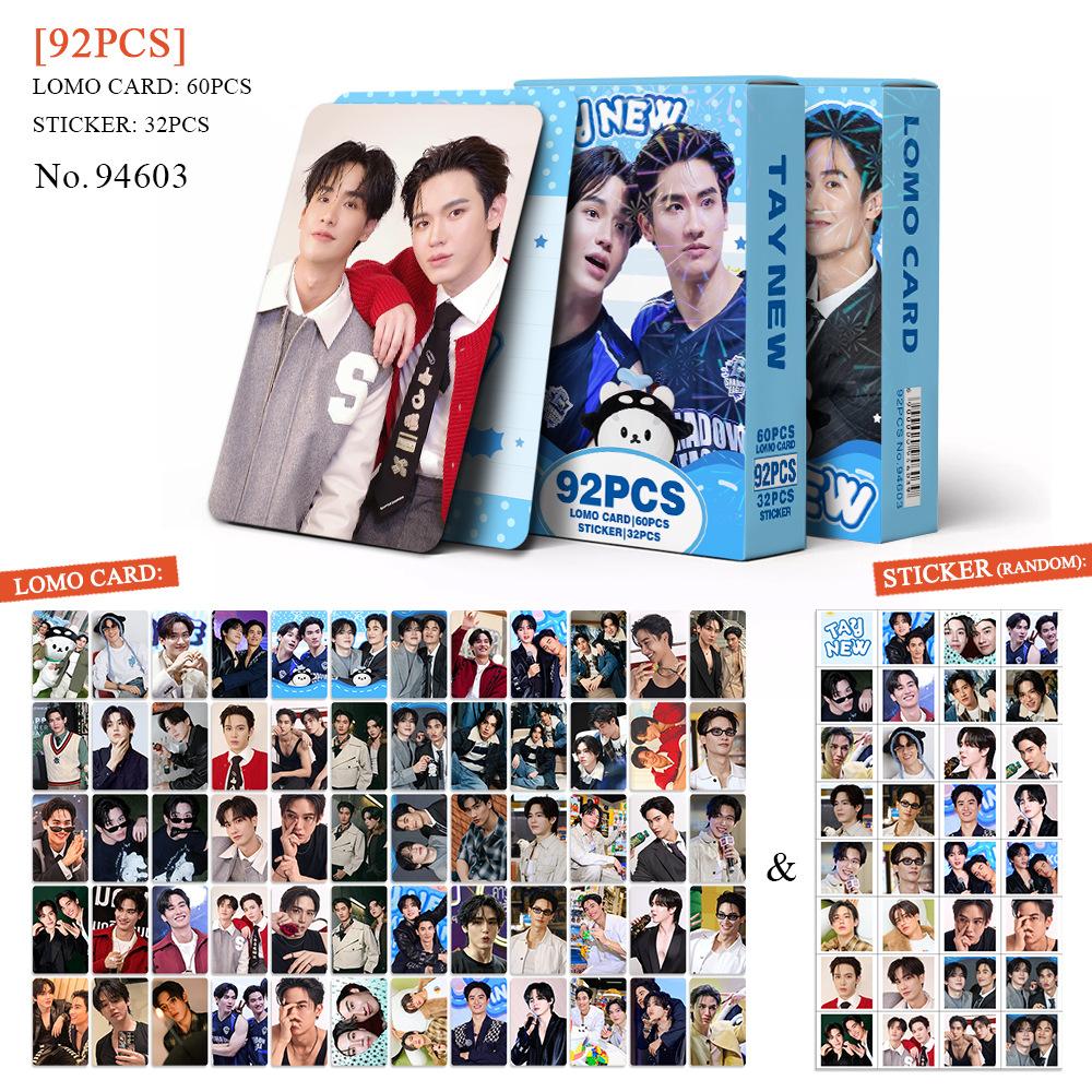 

In-stock 92 pieces of Thai star small TAYNEW collectible photo card LOMO festival gift cards scrapbook stickers