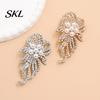 Rhinestone Brooch Faux Pearl Flower Brooch, Electroplating Alloy Lapel Pin for Elegant Women, Sweater Cardigan Coat Business Suit Decoration