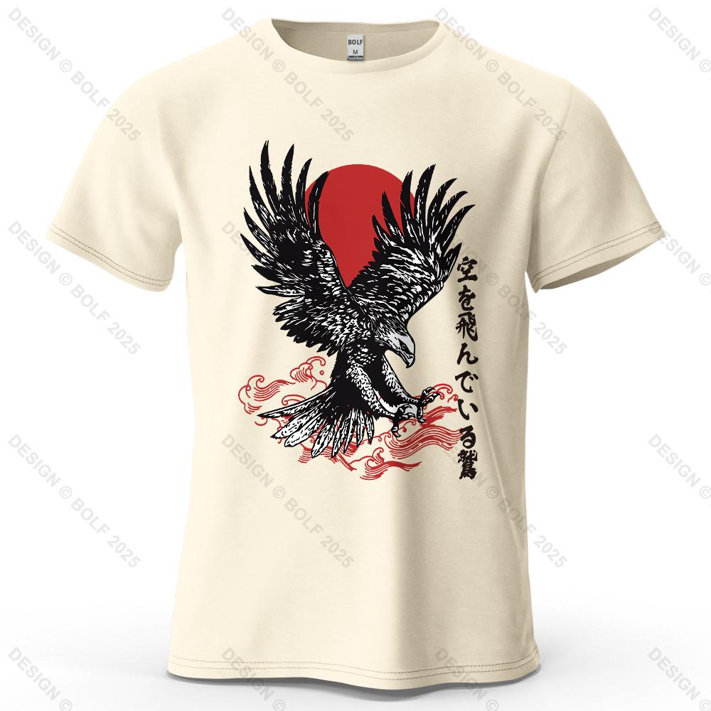 

Magnificent Flying Eagle Printed Men s T-Shirt 100% Cotton Oversized Majestic Graphic Tees for Women Tops Tees Casual Streetwear 4XL