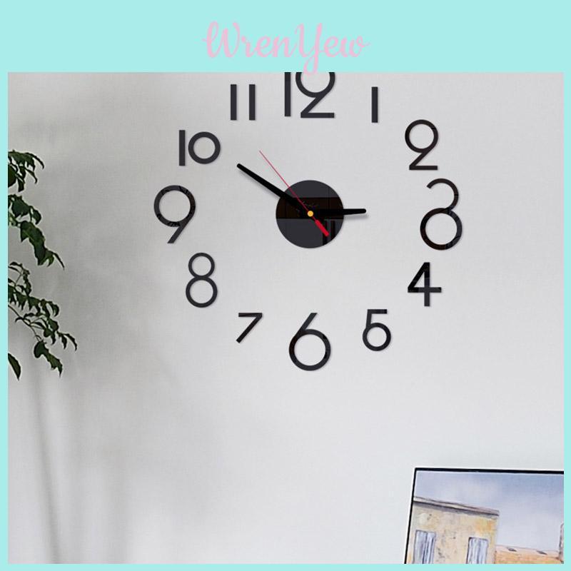 Modern Diy Number Wall Clock 3d Mirror Sticker For Versatile Home Decor Design