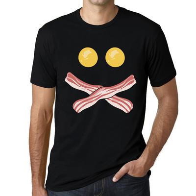 Graphic Men's T-Shirt - Egg Bacon Smiley Face - Funny Shirt