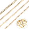 1m/lot Stainless Steel Crystal Rhinestone Chains Cup Apparel Sewing for Clothes DIY Jewelry Making PVD 18k Gold Plated