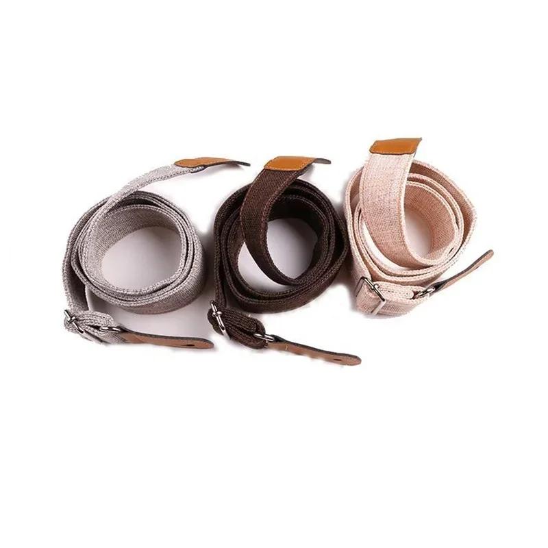 Adjustable Soft Cotton Leather Guitar / Ukelele Strap For Acoustic Electric Wood Classical Guitar Bass Ukulele Music Instrument