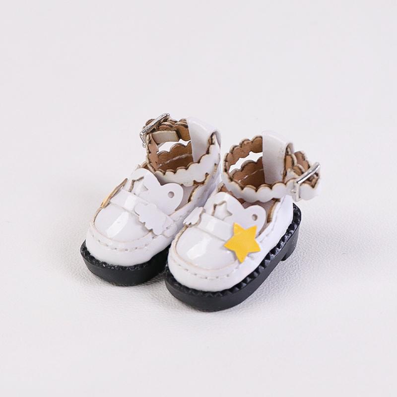 Perfect 2Pcs 1:12 OB11 Clouds and Stars Shoes Doll Classic Shoes Suit For Ob11 1/12 Bjd Detachable Doll Gsc DOD YMY Doll Accessories