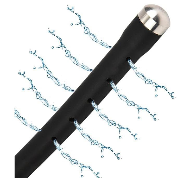 Silicone Metal Anal and Vaginal Washing Porous Sausage Filler Women Washing Device Unisex Adult Sex Product