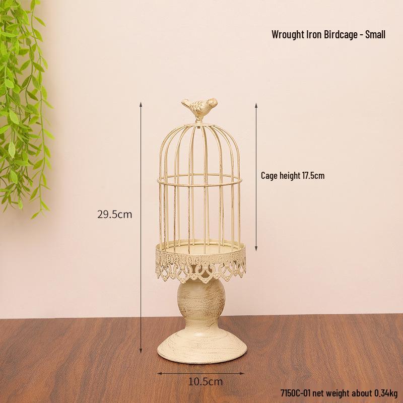 Vintage French Candelabra Ornament – Romantic European Candle Holder for Table Decor and Photo Props