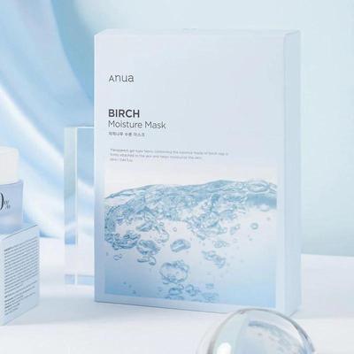 Bērzu mitrinoša maska 25ml*10 gab., Mitrinoša, Korejas kosmētika, Kbeauty, paraugs